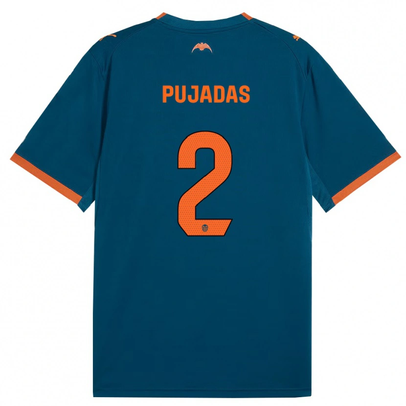 Danxen Kvinder Berta Pujadas #2 Stålblå Orange Udebane Spillertrøjer 2026/27 Trøje T-Shirt