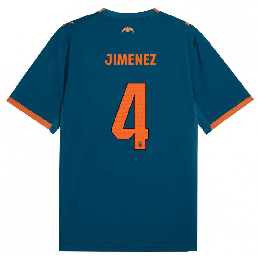 Danxen Kvinder Maria Jimenez #4 Stålblå Orange Udebane Spillertrøjer 2026/27 Trøje T-Shirt