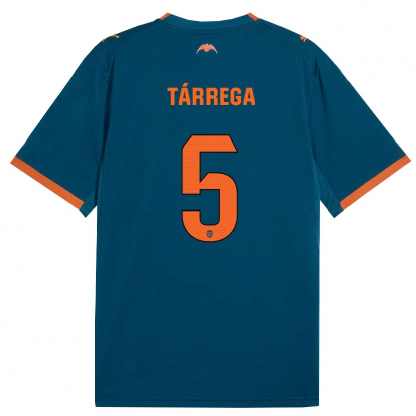 Danxen Kvinder César Tárrega #5 Stålblå Orange Udebane Spillertrøjer 2026/27 Trøje T-Shirt
