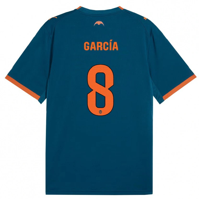 Danxen Kvinder Víctor García #8 Stålblå Orange Udebane Spillertrøjer 2026/27 Trøje T-Shirt