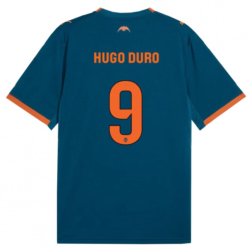 Danxen Kvinder Hugo Duro #9 Stålblå Orange Udebane Spillertrøjer 2026/27 Trøje T-Shirt