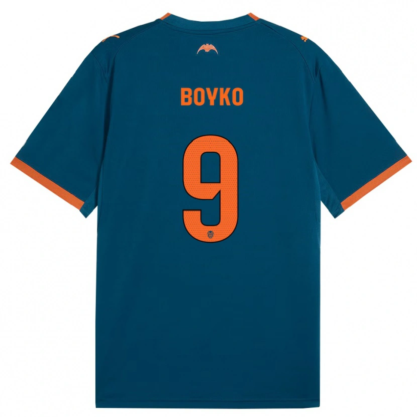 Danxen Kvinder Yaroslav Boyko #9 Stålblå Orange Udebane Spillertrøjer 2026/27 Trøje T-Shirt