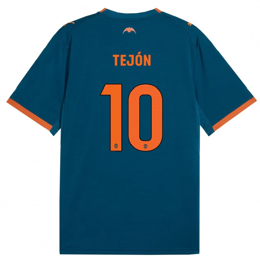 Danxen Kvinder Martín Tejón #10 Stålblå Orange Udebane Spillertrøjer 2026/27 Trøje T-Shirt