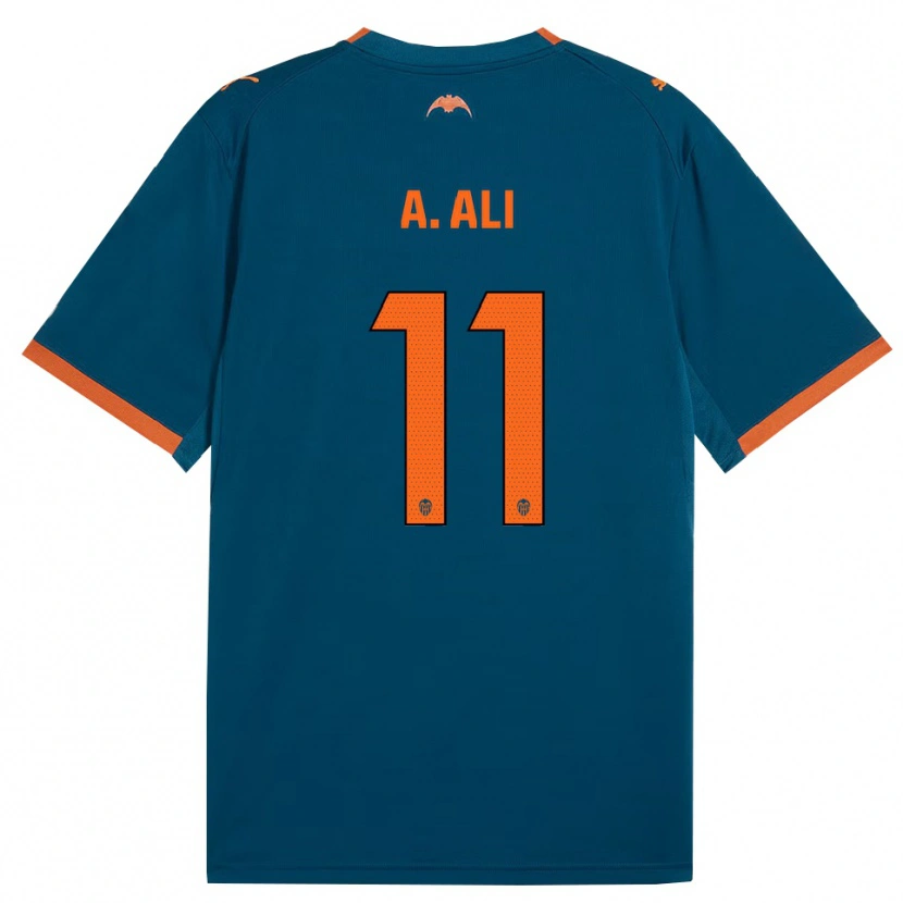 Danxen Kvinder Amirah Ali #11 Stålblå Orange Udebane Spillertrøjer 2026/27 Trøje T-Shirt