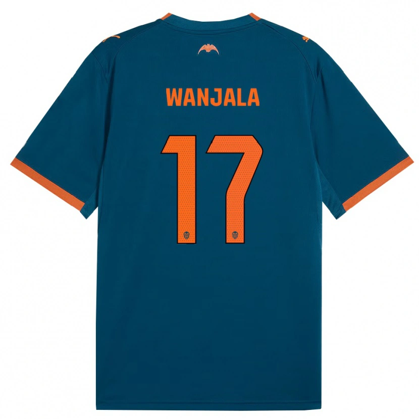 Danxen Kvinder Amos Wanjala #17 Stålblå Orange Udebane Spillertrøjer 2026/27 Trøje T-Shirt