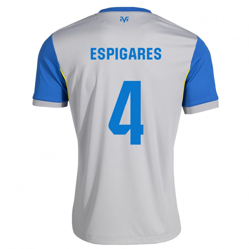 Danxen Kvinder Antonio Espigares #4 Dodgerblå Grå Udebane Spillertrøjer 2026/27 Trøje T-Shirt
