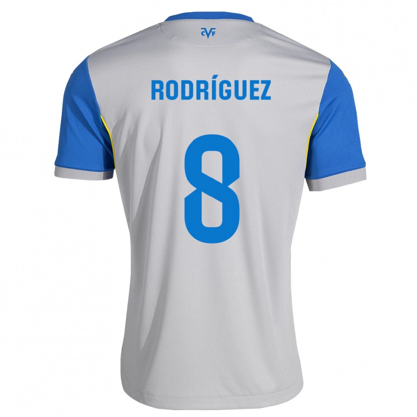Danxen Kvinder Unai Rodríguez #8 Dodgerblå Grå Udebane Spillertrøjer 2026/27 Trøje T-Shirt