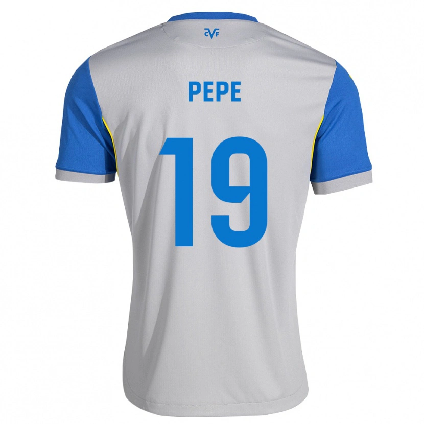Danxen Kvinder Nicolas Pépé #19 Dodgerblå Grå Udebane Spillertrøjer 2026/27 Trøje T-Shirt