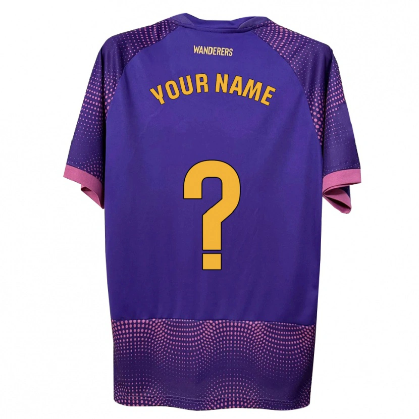 Danxen Kvinder Dit Navn #0 Lilla Hvid Pink Udebane Spillertrøjer 2026/27 Trøje T-Shirt