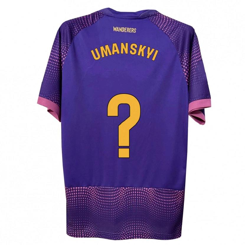 Danxen Kvinder Volodymyr Umanskyi #0 Lilla Hvid Pink Udebane Spillertrøjer 2026/27 Trøje T-Shirt