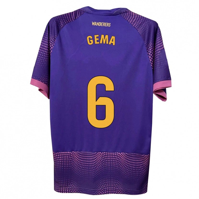 Danxen Kvinder Gema Climent #6 Lilla Hvid Pink Udebane Spillertrøjer 2026/27 Trøje T-Shirt