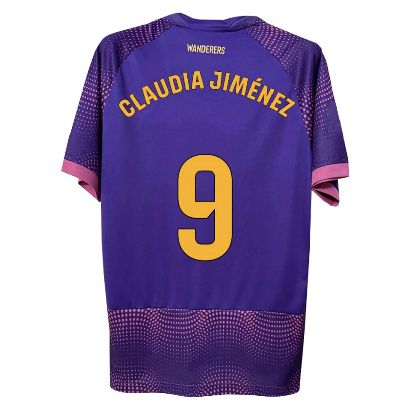 Danxen Kvinder Claudia Jiménez Gutiérrez #9 Lilla Hvid Pink Udebane Spillertrøjer 2026/27 Trøje T-Shirt
