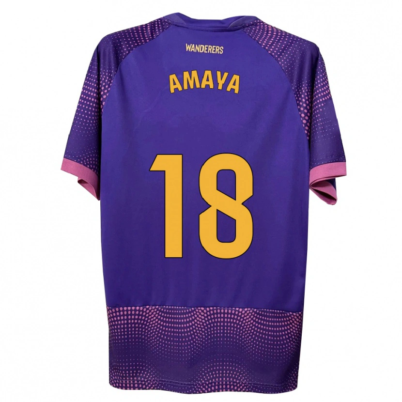 Danxen Kvinder María Amaya #18 Lilla Hvid Pink Udebane Spillertrøjer 2026/27 Trøje T-Shirt