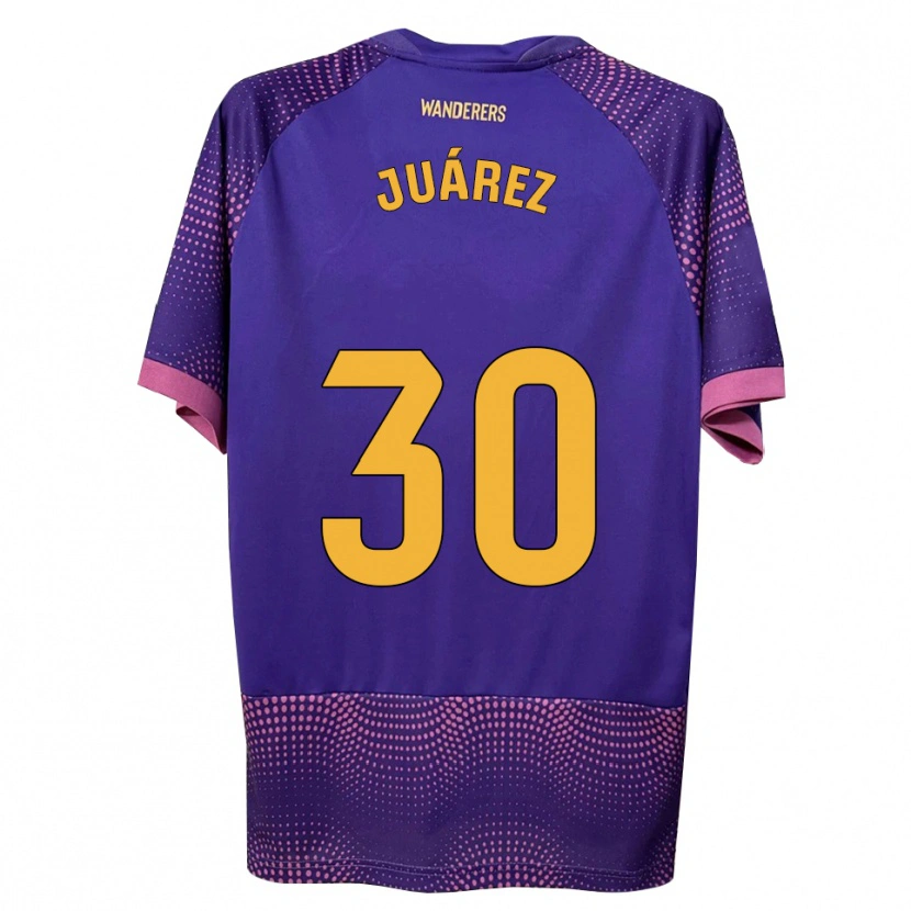 Danxen Kvinder Salva Juárez #30 Lilla Hvid Pink Udebane Spillertrøjer 2026/27 Trøje T-Shirt