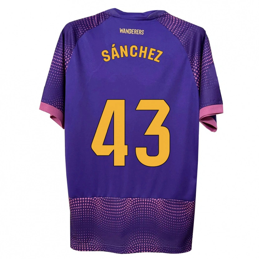 Danxen Kvinder Diego Sánchez #43 Lilla Hvid Pink Udebane Spillertrøjer 2026/27 Trøje T-Shirt