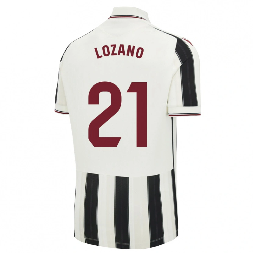 Danxen Kvinder Sergio Lozano #21 Sort Hvid Rød Udebane Spillertrøjer 2026/27 Trøje T-Shirt