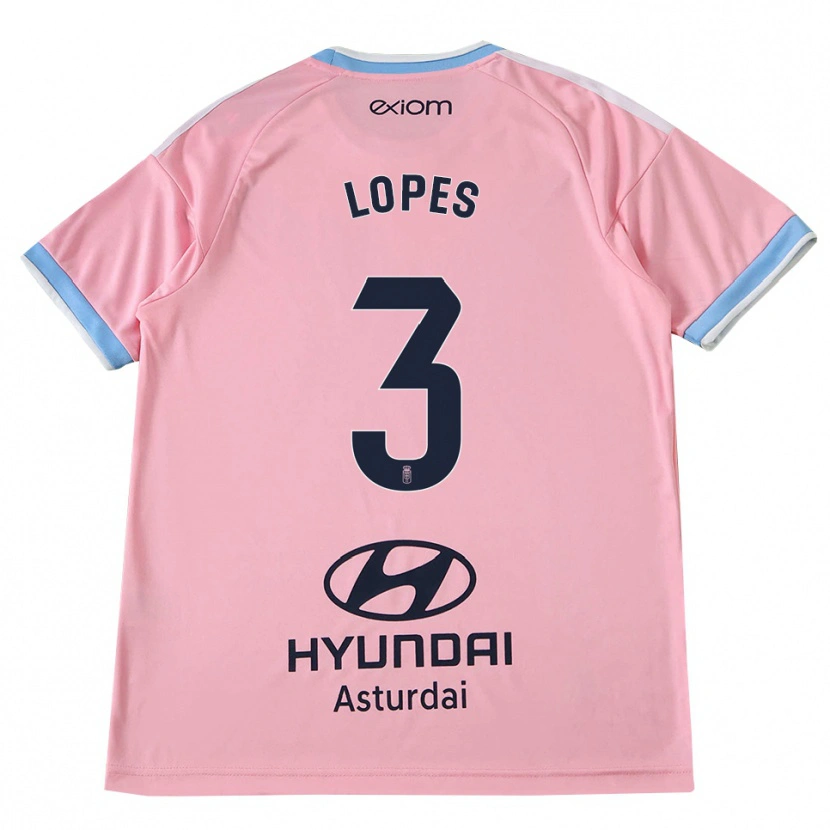Danxen Kvinder Adrián Lopes #3 Kornblomstblå Pink Udebane Spillertrøjer 2026/27 Trøje T-Shirt