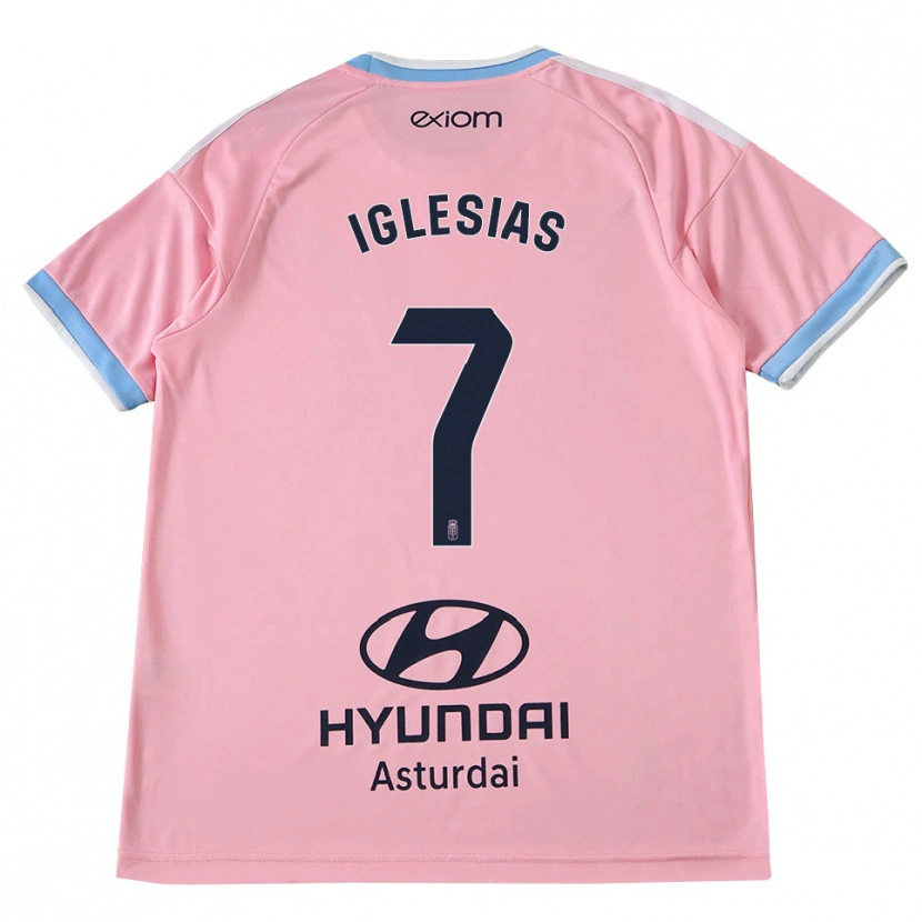 Danxen Kvinder María Iglesias Orviz #7 Kornblomstblå Pink Udebane Spillertrøjer 2026/27 Trøje T-Shirt