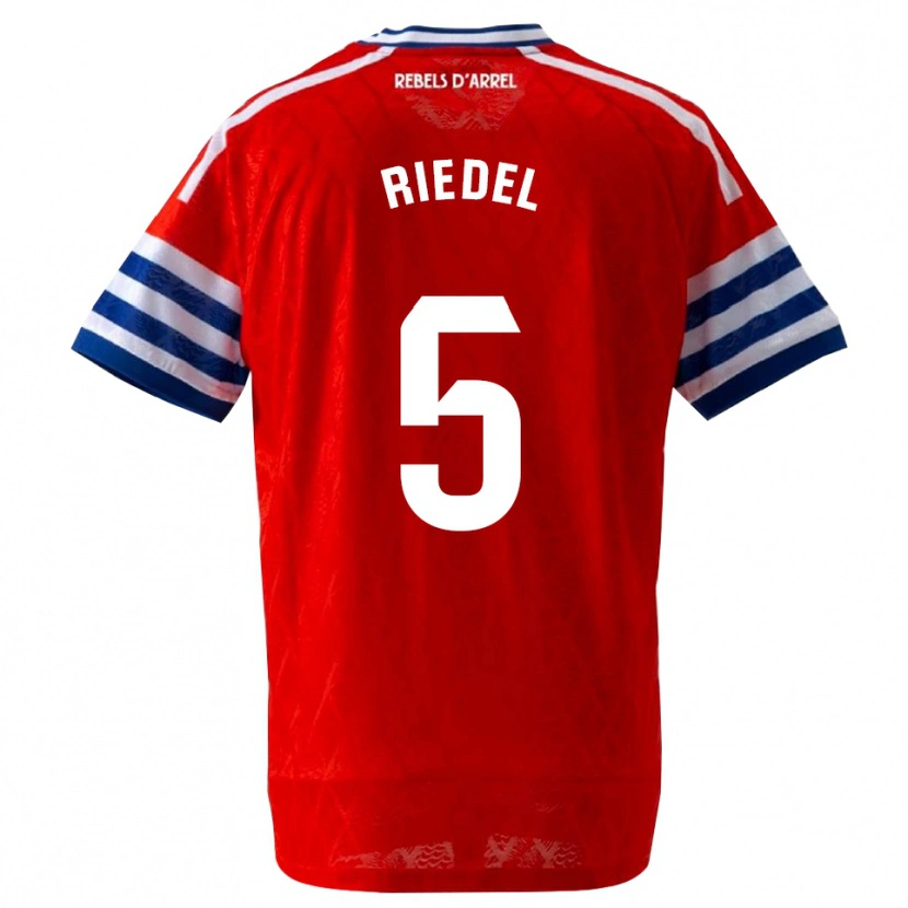 Danxen Kvinder Clemens Riedel #5 Kongeblå Rød Udebane Spillertrøjer 2026/27 Trøje T-Shirt