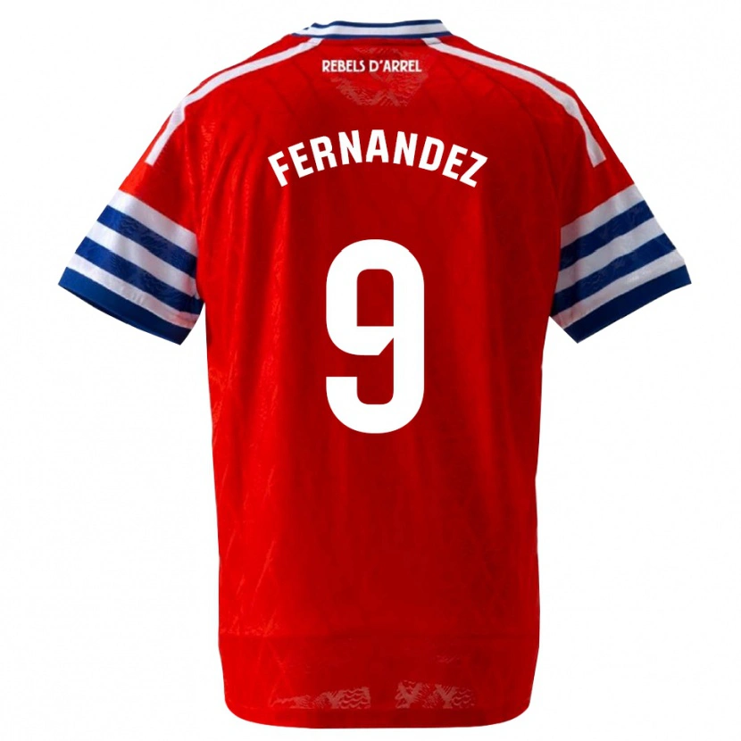 Danxen Kvinder Roberto Fernández #9 Kongeblå Rød Udebane Spillertrøjer 2026/27 Trøje T-Shirt