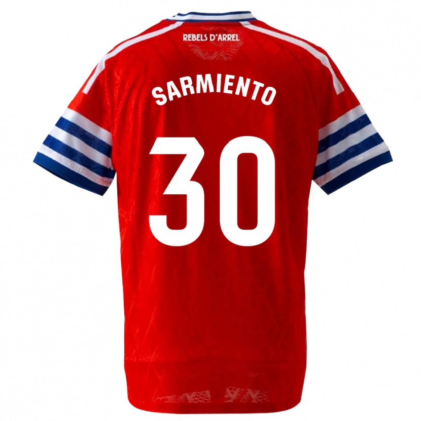 Danxen Kvinder Izan Sarmiento #30 Kongeblå Rød Udebane Spillertrøjer 2026/27 Trøje T-Shirt