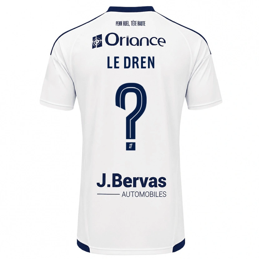 Danxen Kvinder Enora Le Dren #0 Marinehvid Udebane Spillertrøjer 2026/27 Trøje T-Shirt