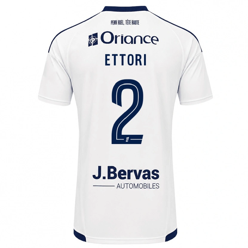 Danxen Kvinder Ilan Ettori #2 Marinehvid Udebane Spillertrøjer 2026/27 Trøje T-Shirt