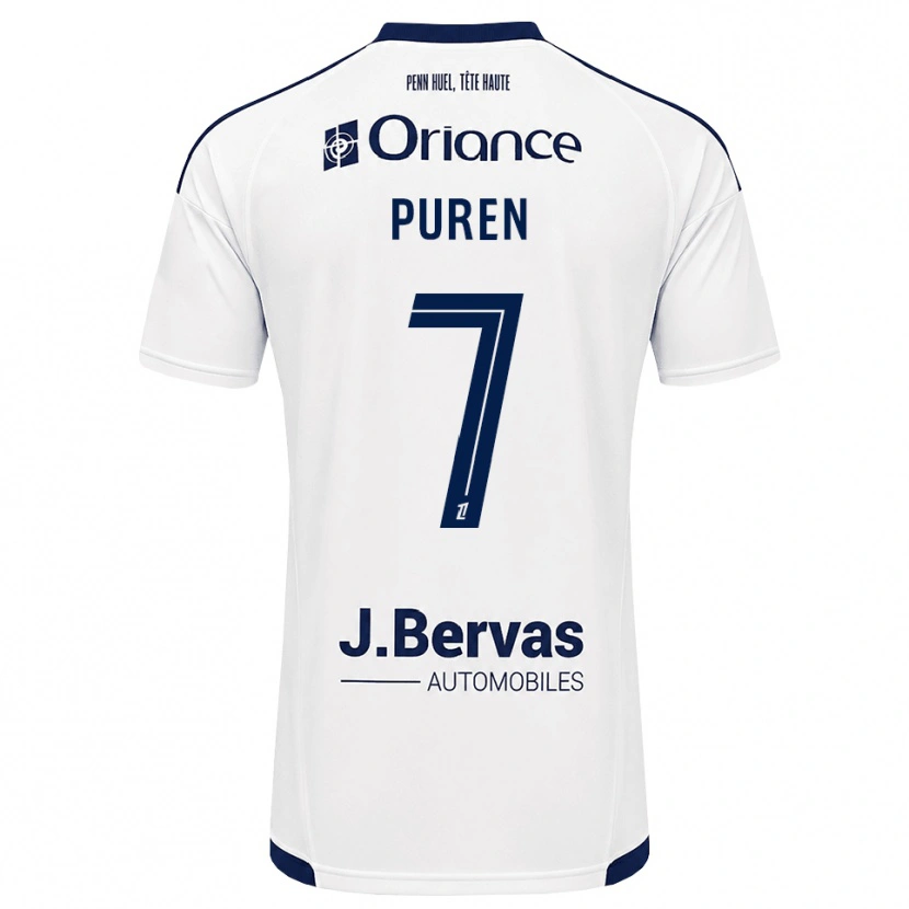 Danxen Kvinder Matthieu Puren #7 Marinehvid Udebane Spillertrøjer 2026/27 Trøje T-Shirt