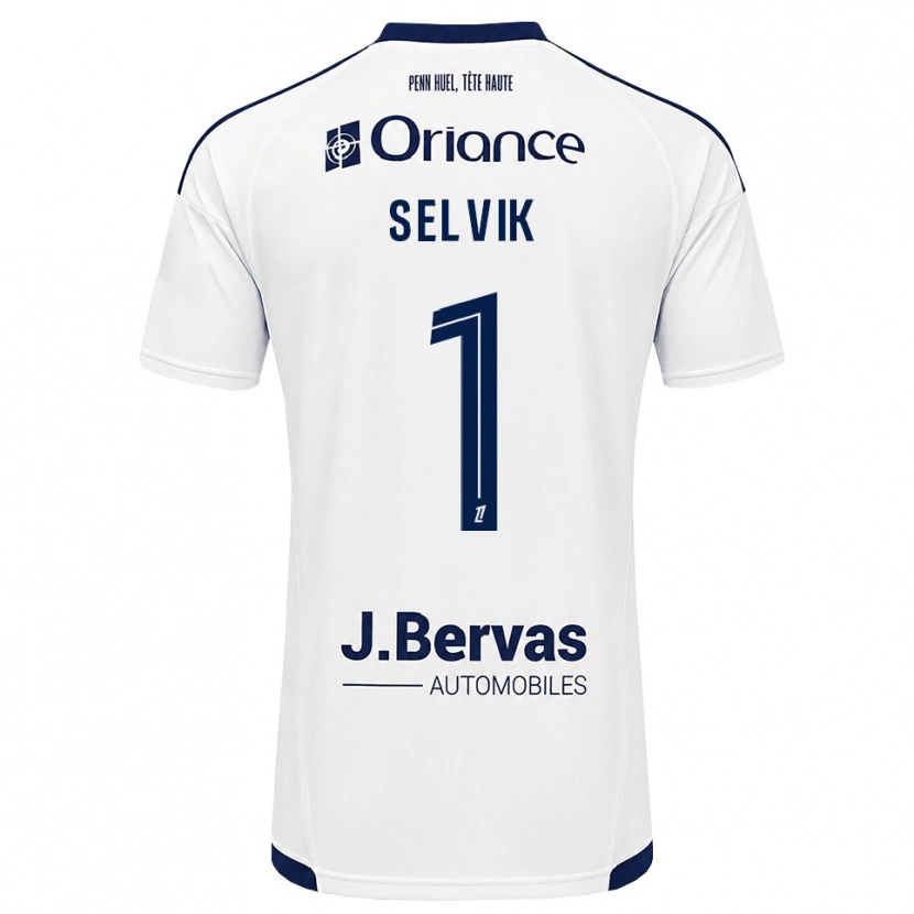 Danxen Kvinder Egil Selvik #1 Marinehvid Udebane Spillertrøjer 2026/27 Trøje T-Shirt