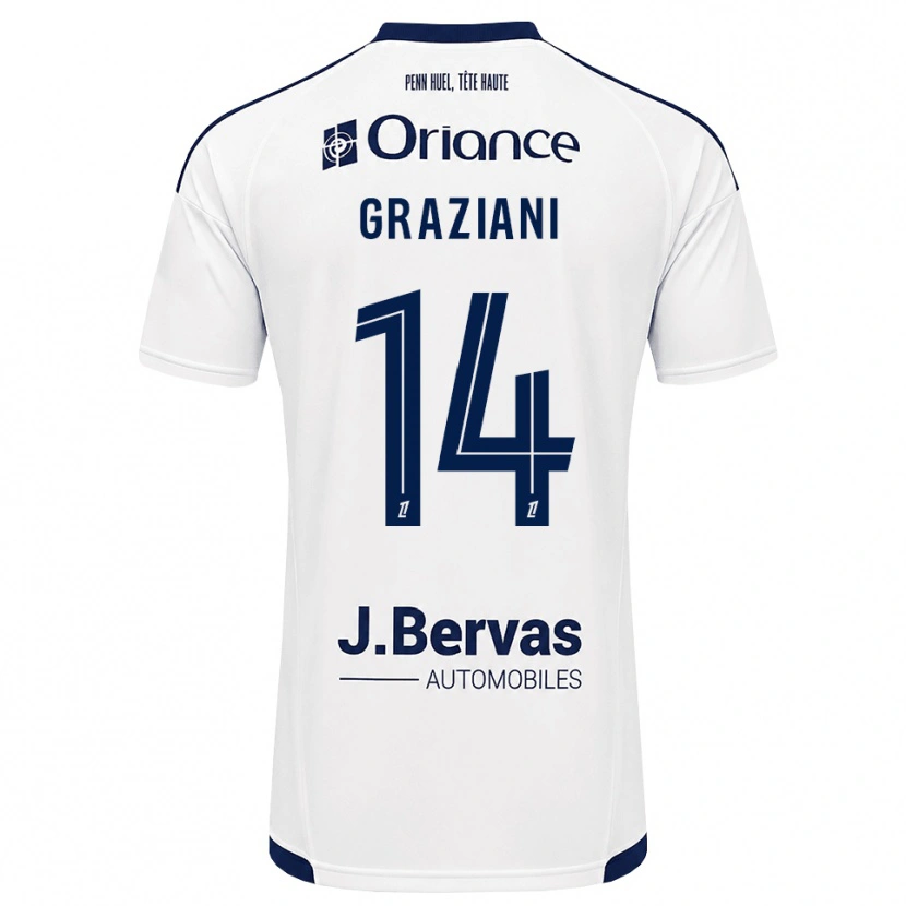 Danxen Kvinder Kelyan Graziani #14 Marinehvid Udebane Spillertrøjer 2026/27 Trøje T-Shirt