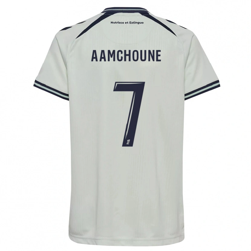 Danxen Kvinder Zakariya Aamchoune #7 Midnatsblå Hvid Udebane Spillertrøjer 2026/27 Trøje T-Shirt
