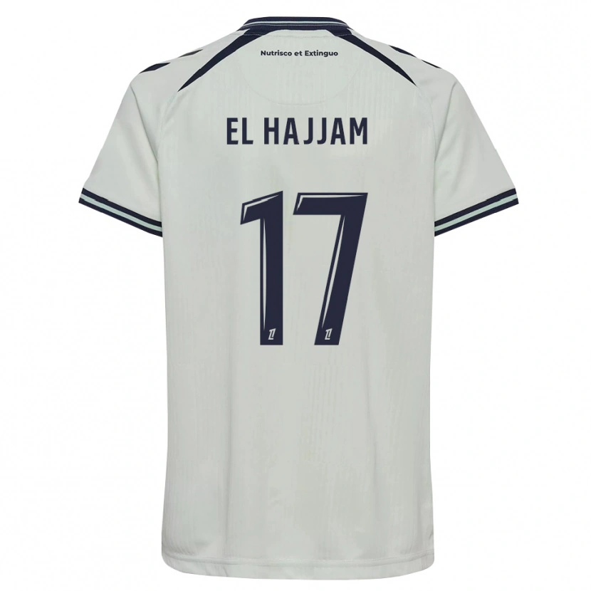 Danxen Kvinder Oualid El Hajjam #17 Midnatsblå Hvid Udebane Spillertrøjer 2026/27 Trøje T-Shirt