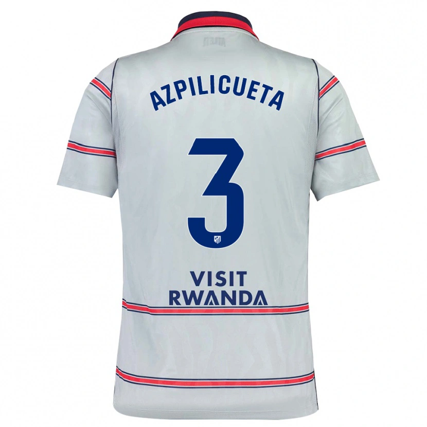 Danxen Kvinder César Azpilicueta #3 Grå Rød Marineblå Tredje Sæt Spillertrøjer 2026/27 Trøje T-Shirt