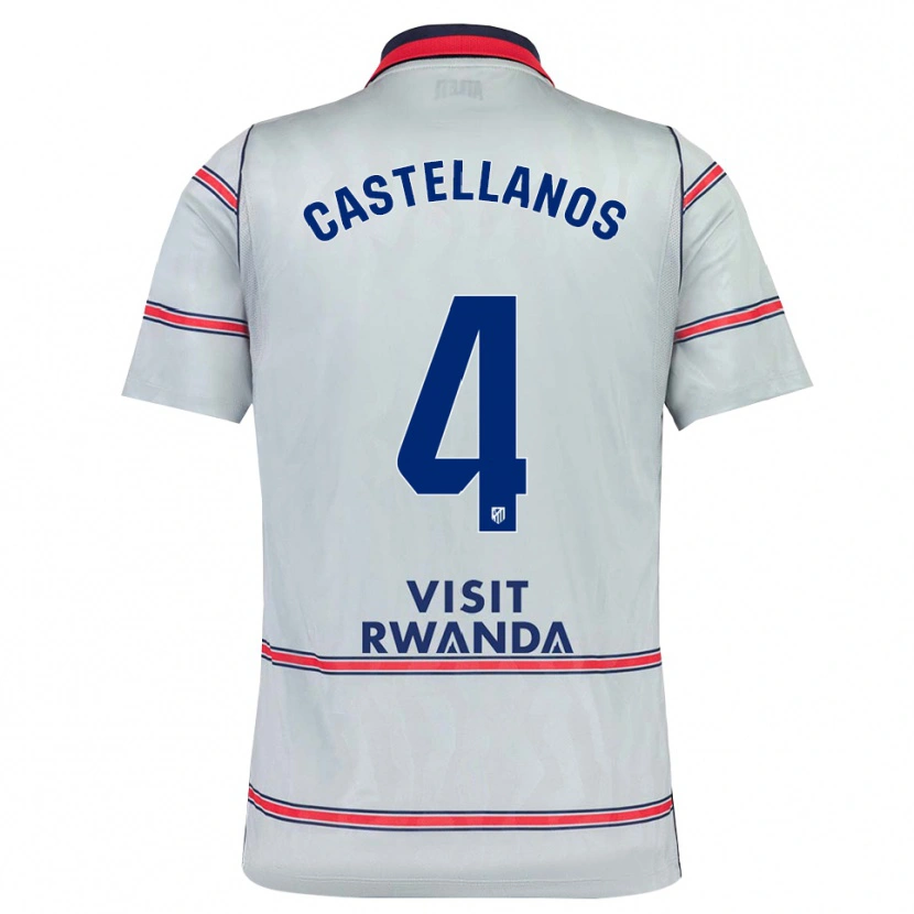 Danxen Kvinder Iván Castellanos #4 Grå Rød Marineblå Tredje Sæt Spillertrøjer 2026/27 Trøje T-Shirt
