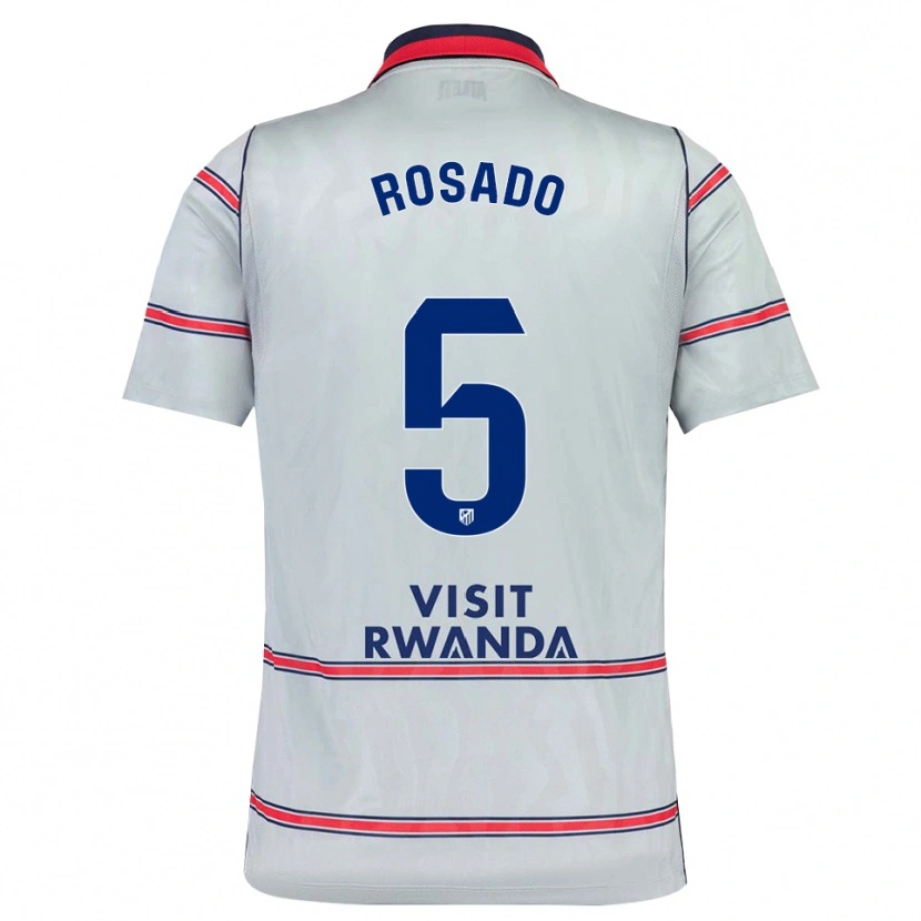 Danxen Kvinder Diego Rosado #5 Grå Rød Marineblå Tredje Sæt Spillertrøjer 2026/27 Trøje T-Shirt