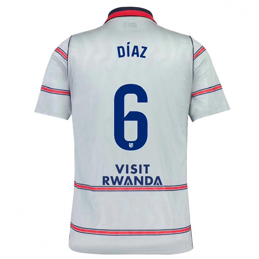 Danxen Kvinder Javier Díaz #6 Grå Rød Marineblå Tredje Sæt Spillertrøjer 2026/27 Trøje T-Shirt