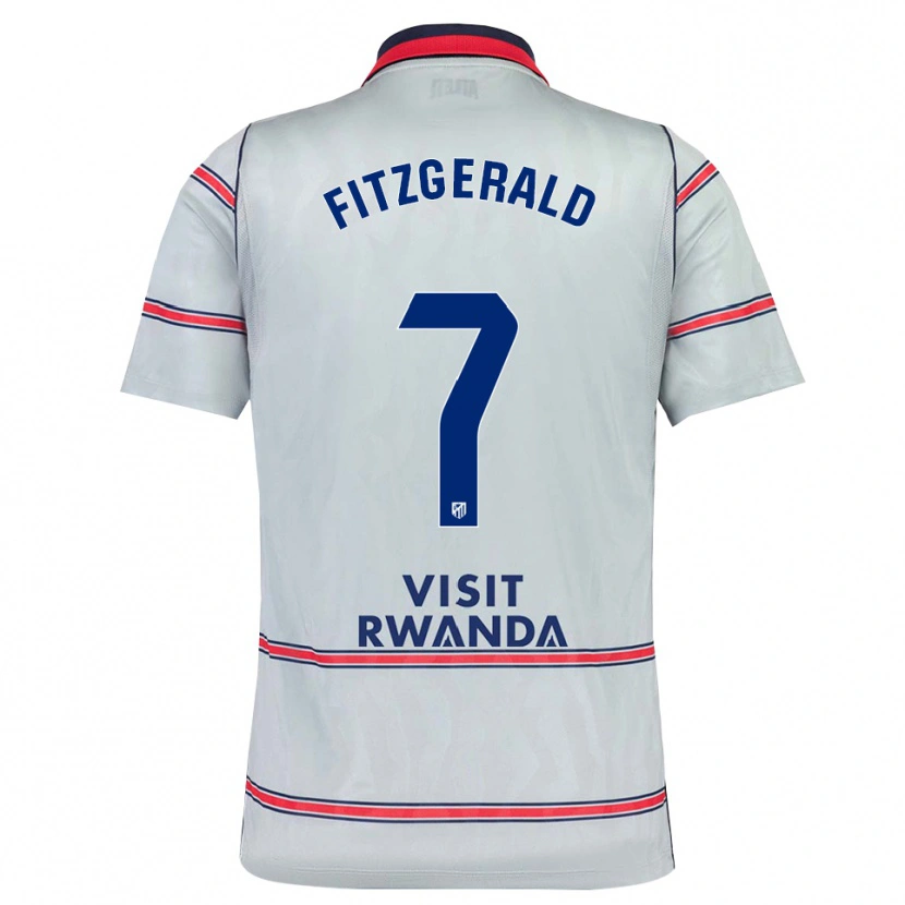 Danxen Kvinder Daniel Fitzgerald #7 Grå Rød Marineblå Tredje Sæt Spillertrøjer 2026/27 Trøje T-Shirt