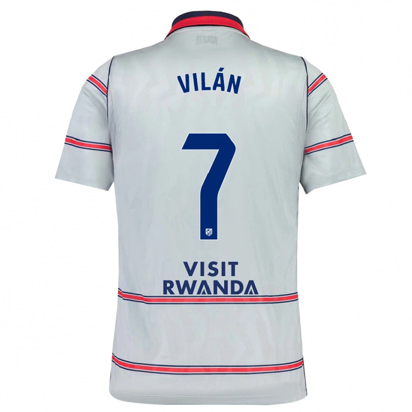 Danxen Kvinder David Vilán #7 Grå Rød Marineblå Tredje Sæt Spillertrøjer 2026/27 Trøje T-Shirt