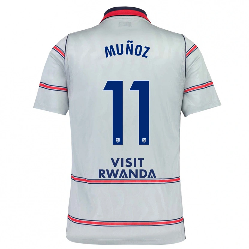 Danxen Kvinder Dani Muñoz #11 Grå Rød Marineblå Tredje Sæt Spillertrøjer 2026/27 Trøje T-Shirt