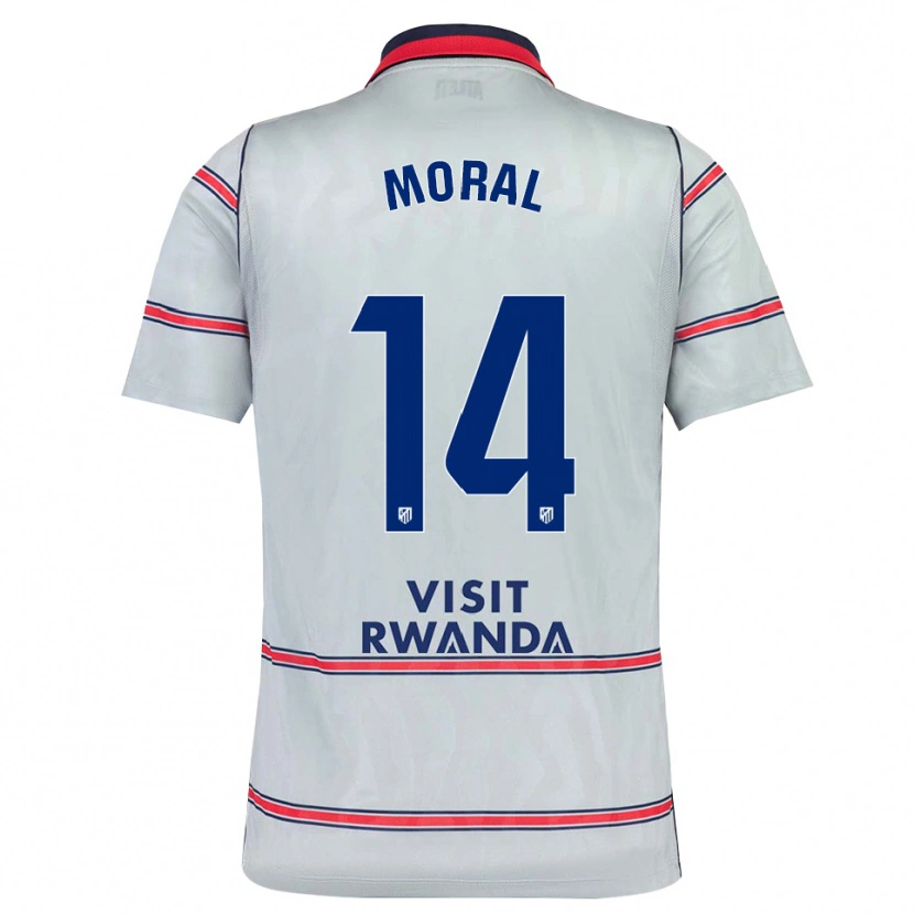 Danxen Kvinder Lucía Moral #14 Grå Rød Marineblå Tredje Sæt Spillertrøjer 2026/27 Trøje T-Shirt