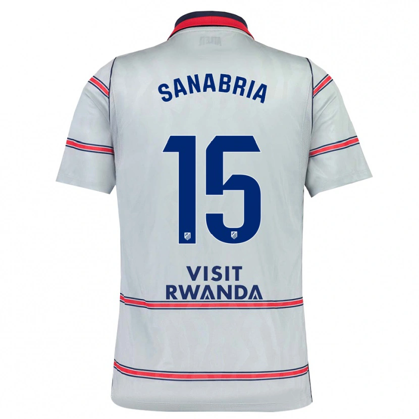 Danxen Kvinder Juan Sanabria #15 Grå Rød Marineblå Tredje Sæt Spillertrøjer 2026/27 Trøje T-Shirt