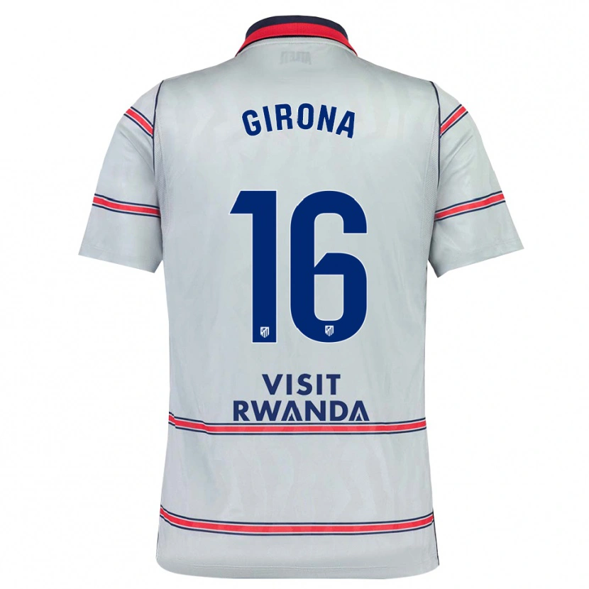Danxen Kvinder Raúl Girona #16 Grå Rød Marineblå Tredje Sæt Spillertrøjer 2026/27 Trøje T-Shirt
