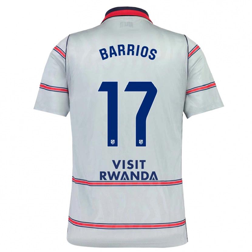 Danxen Kvinder Jesus Barrios #17 Grå Rød Marineblå Tredje Sæt Spillertrøjer 2026/27 Trøje T-Shirt