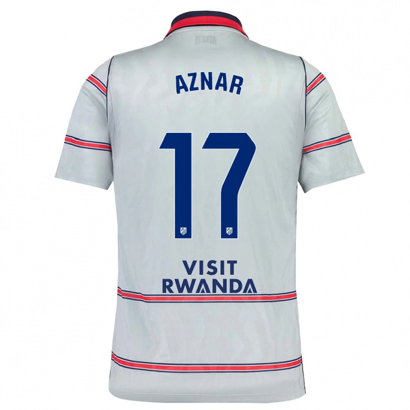 Danxen Kvinder Javi Aznar #17 Grå Rød Marineblå Tredje Sæt Spillertrøjer 2026/27 Trøje T-Shirt