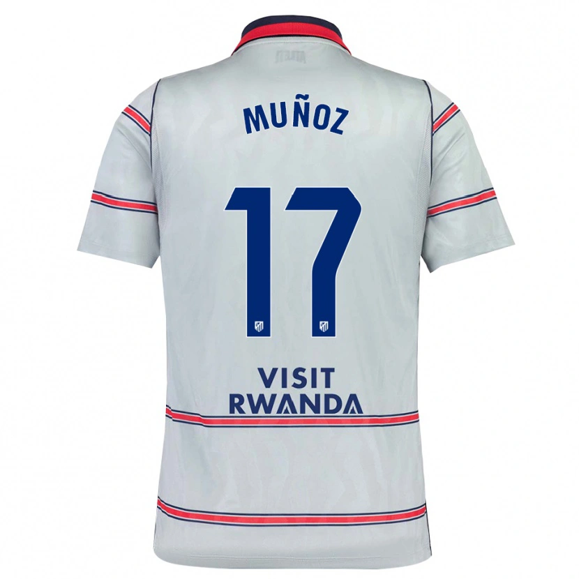 Danxen Kvinder David Muñoz #17 Grå Rød Marineblå Tredje Sæt Spillertrøjer 2026/27 Trøje T-Shirt
