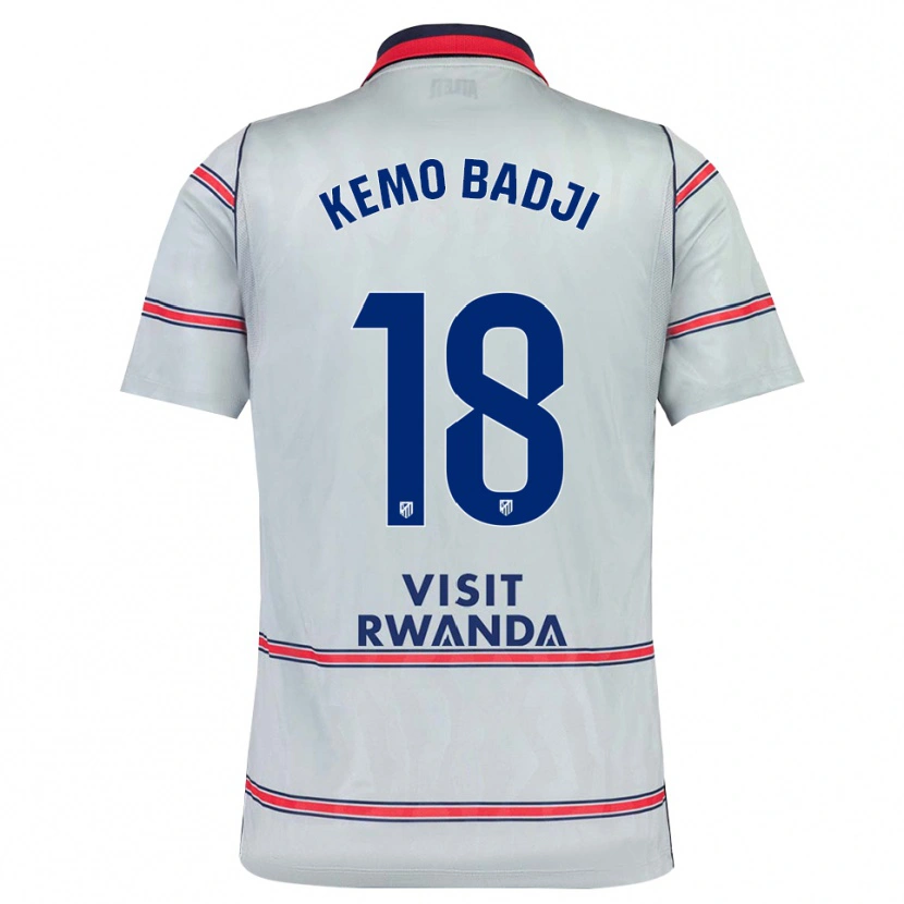 Danxen Kvinder Abdou Kemo Badji #18 Grå Rød Marineblå Tredje Sæt Spillertrøjer 2026/27 Trøje T-Shirt