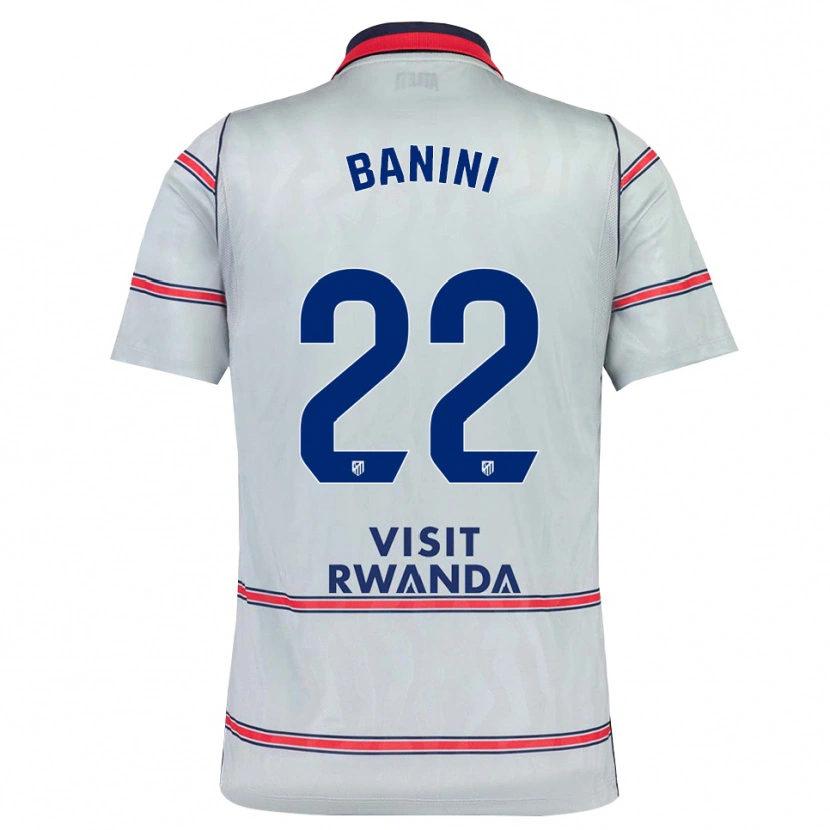 Danxen Kvinder Estefania Banini #22 Grå Rød Marineblå Tredje Sæt Spillertrøjer 2026/27 Trøje T-Shirt
