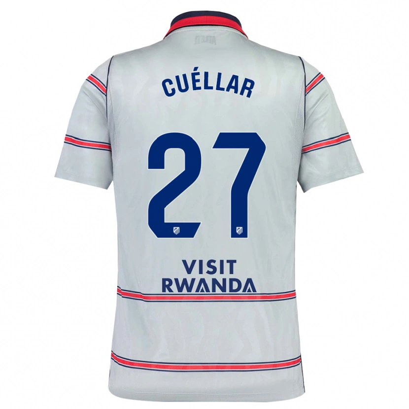 Danxen Kvinder Martín Cuéllar #27 Grå Rød Marineblå Tredje Sæt Spillertrøjer 2026/27 Trøje T-Shirt