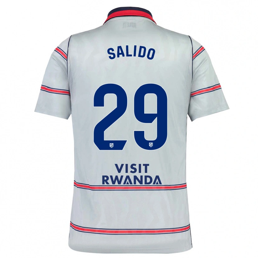 Danxen Kvinder Alberto Salido #29 Grå Rød Marineblå Tredje Sæt Spillertrøjer 2026/27 Trøje T-Shirt