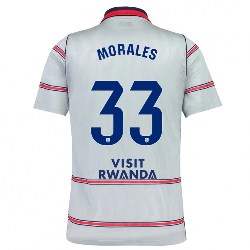 Danxen Kvinder Luismi Morales #33 Grå Rød Marineblå Tredje Sæt Spillertrøjer 2026/27 Trøje T-Shirt